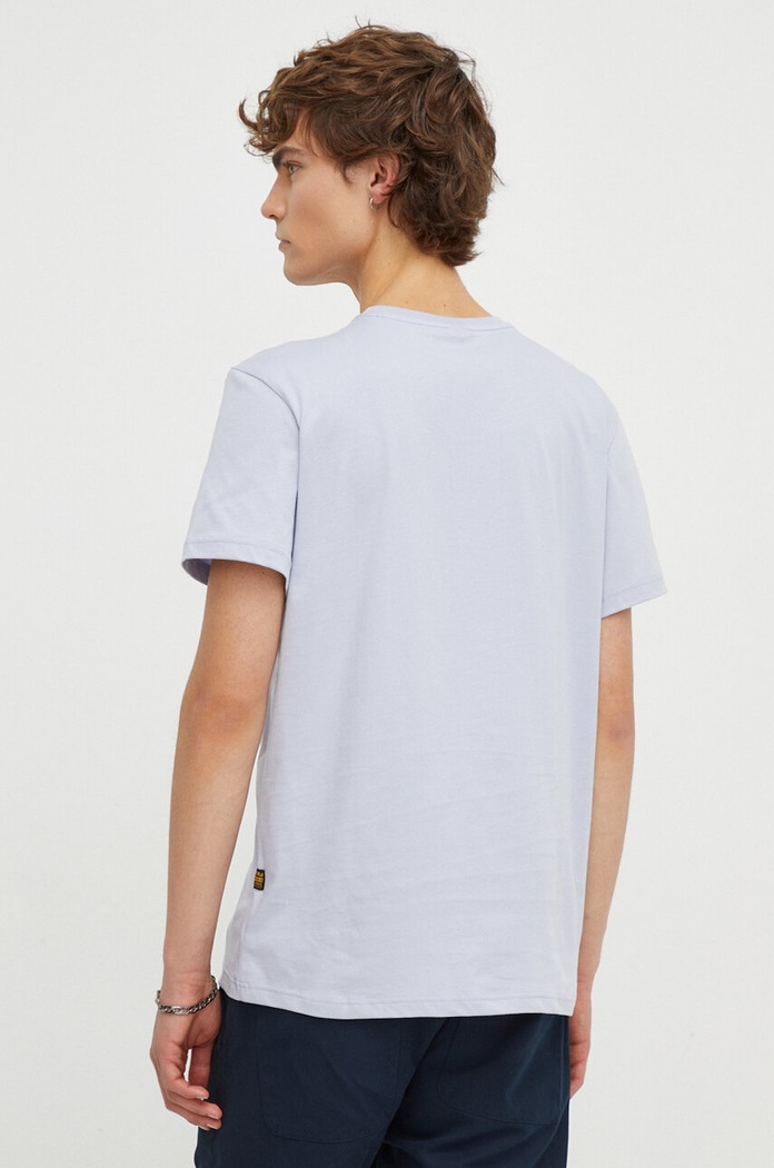 Odzież G-Star T-shirt męski bawełniany Base-s D16411.336 fioletowy