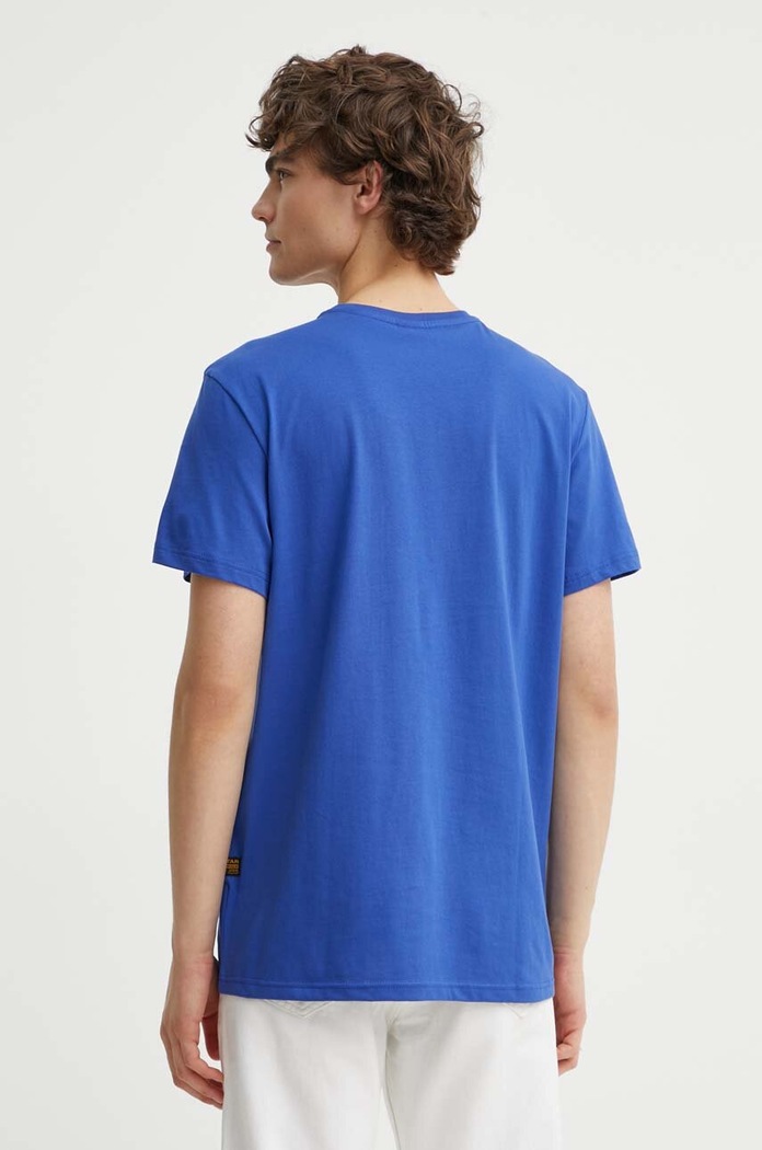 Odzież G-Star T-shirt męski bawełniany Base-s D16411.336 niebieski