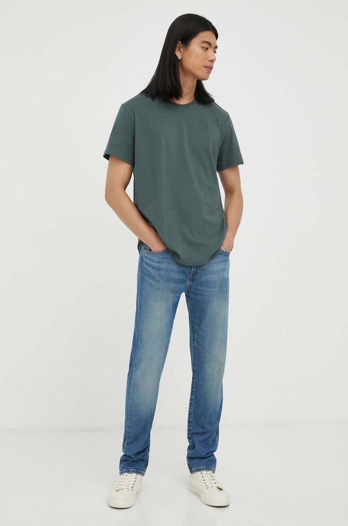 G-Star T-shirt męski bawełniany Base-s D16411.336 zielony AA00