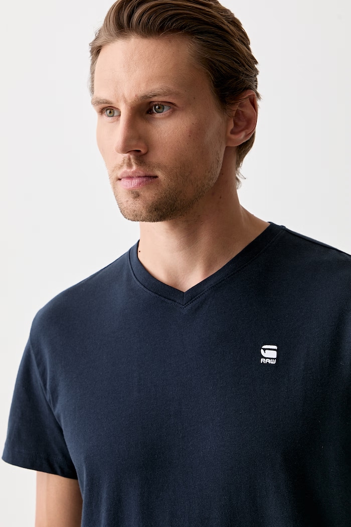G-Star t-shirt ανδρικό βαμβακερό σκούρο μπλε D16412.336