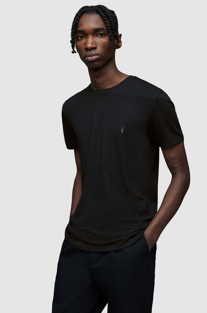 AllSaints - Μπλουζάκι Tonic SS Crew κανονικό μαύρο MD109E
