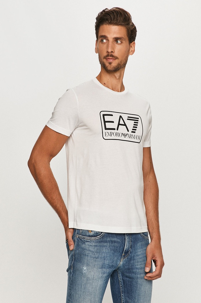 EA7 Emporio Armani - Tričko potisk bílá 8NPT10.PJNQZ