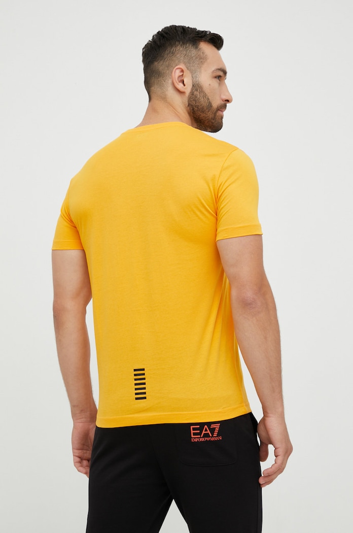 Odzież EA7 Emporio Armani t-shirt bawełniany 8NPT51.PJM9Z 8NPT51.PJM9Z żółty