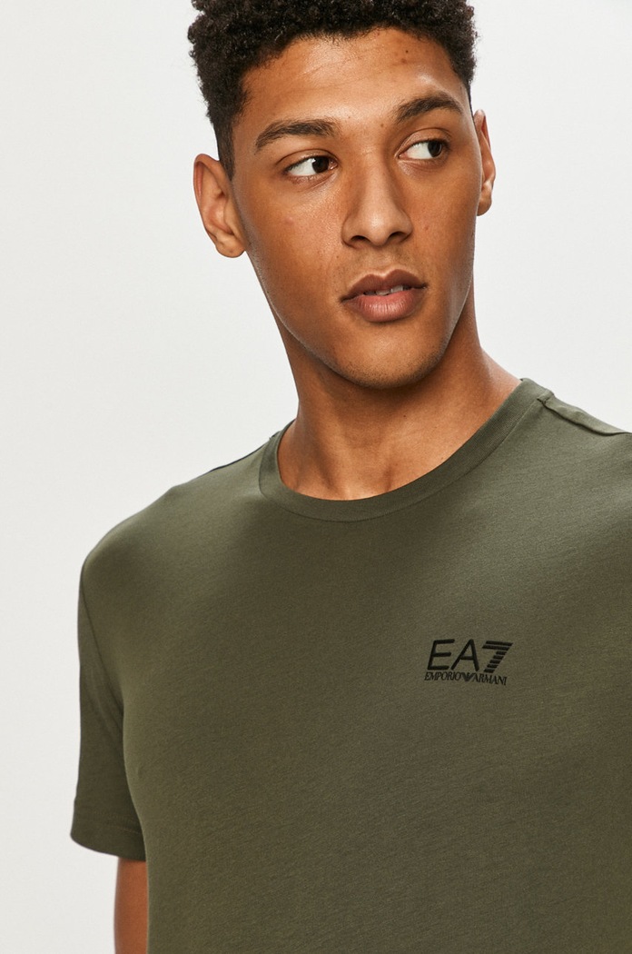 EA7 Emporio Armani t-shirt bawełniany 8NPT51.PJM9Z zielony 8NPT51.PJM9Z