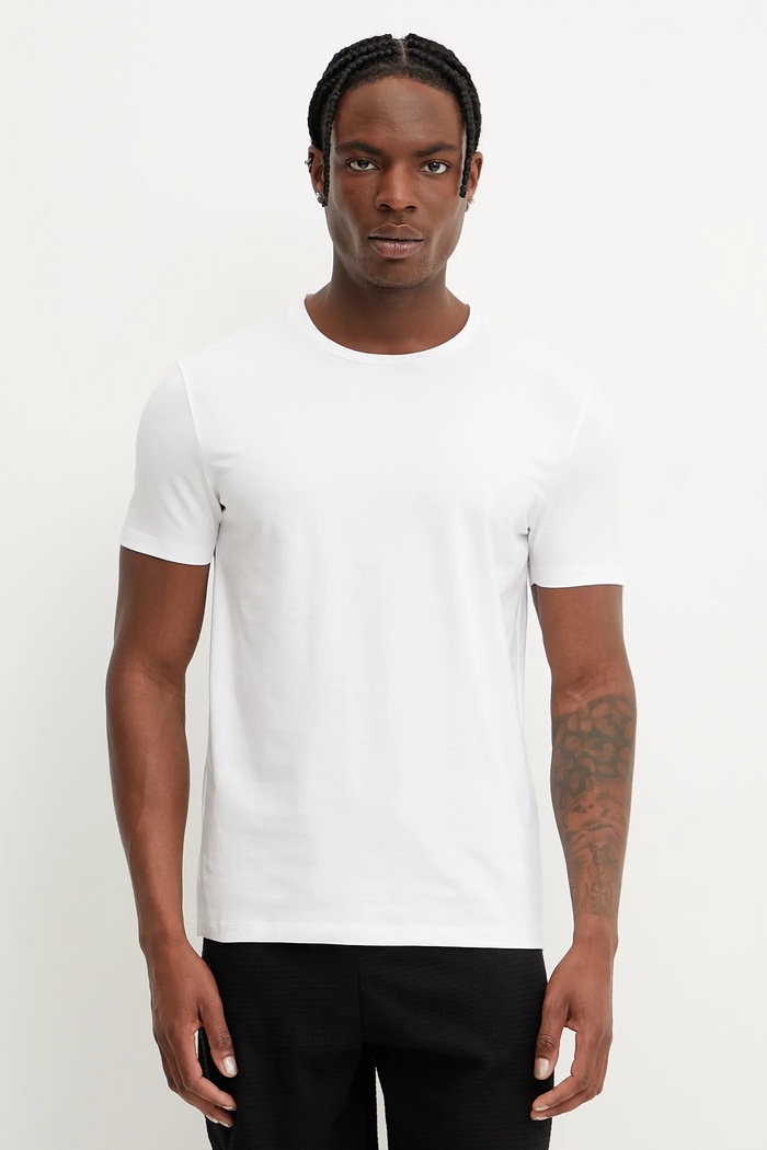 Hugo - T-shirt (2-pack) elasztánnal fehér 50325440.NOS