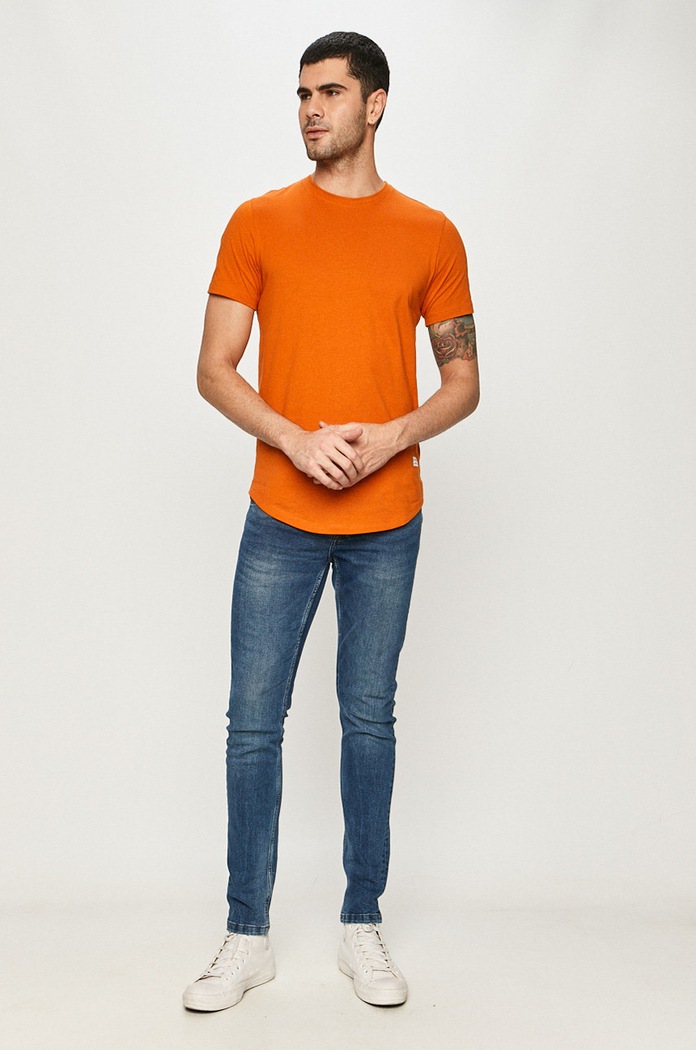 Jack & Jones T-shirt 12113648 pomarańczowy AA00