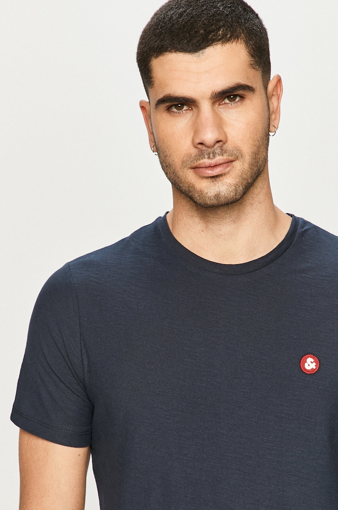 Jack & Jones - T-shirt granatowy 12166005.