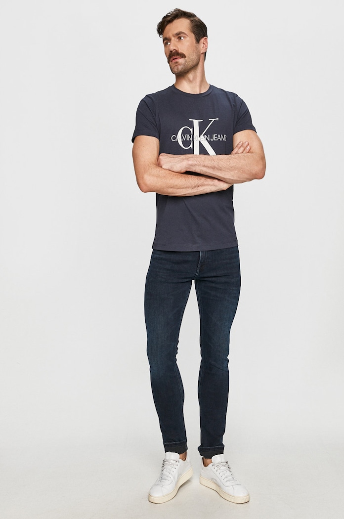 Calvin Klein Jeans - Тениска J30J314314.NOS тъмносин SS24