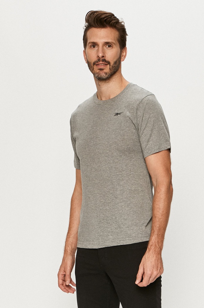 Tričko Reebok U5.C8273 jednofarebný sivá U5.C8273