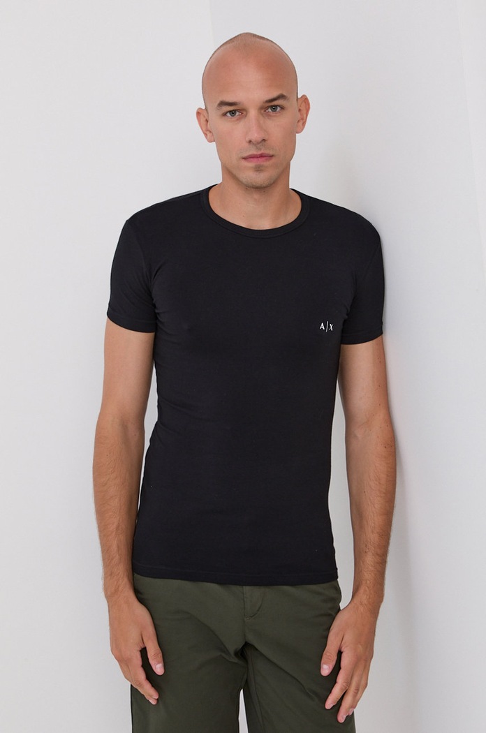 Armani Exchange t-shirt 2-pack 956005.CC282.NOS czarny AA00