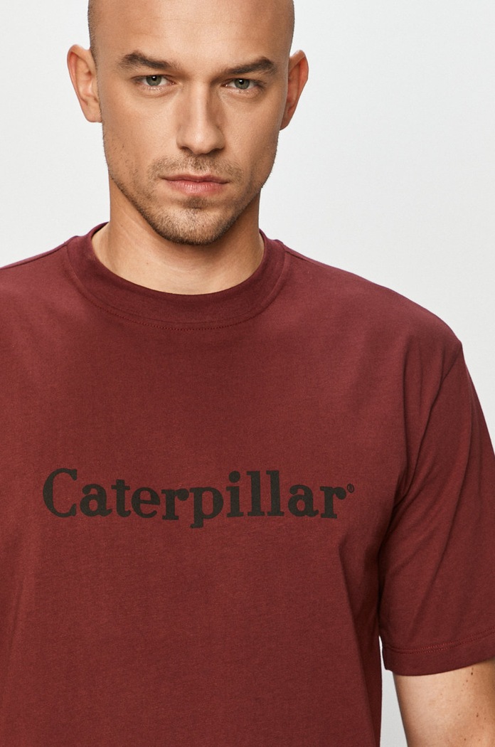 CAT Footwear tricou print burgundia 2511729.10115