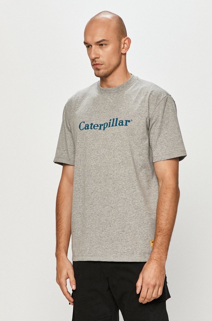 CAT Footwear - T-shirt nadruk szary 2511729.10122