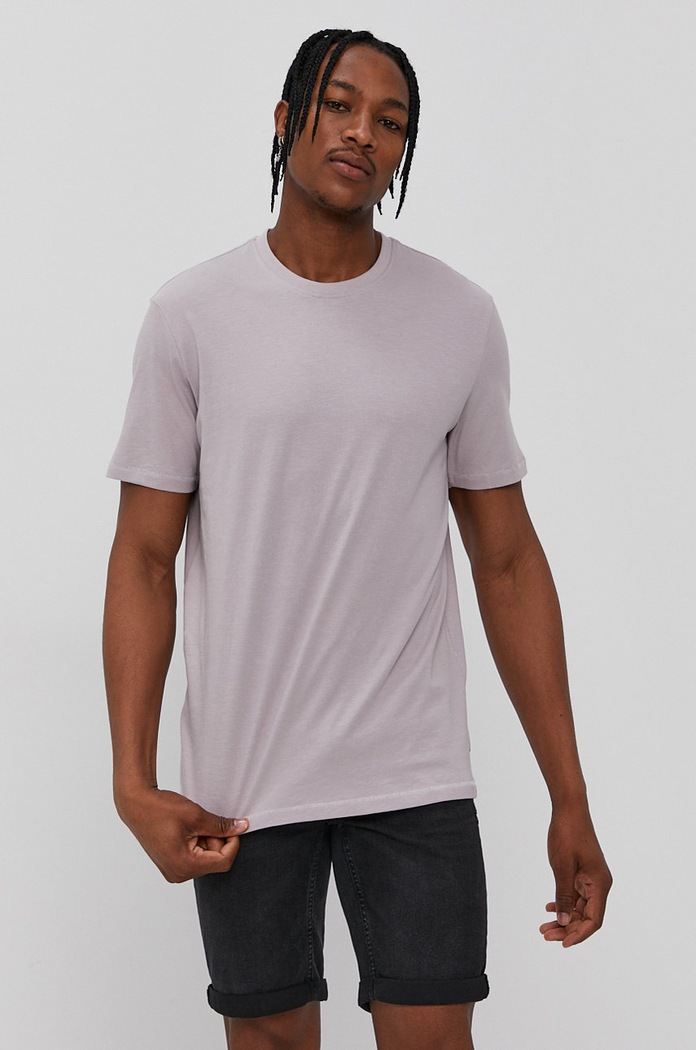 Only & Sons T-shirt bawełna fioletowy 22020074