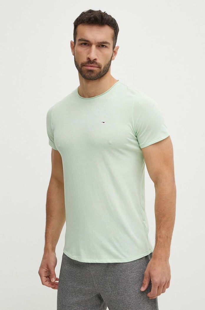 Tommy Jeans t-shirt regular zielony DM0DM09586