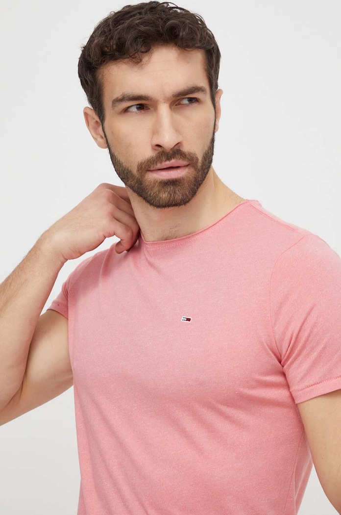 Odzież Tommy Jeans T-shirt DM0DM09586 różowy