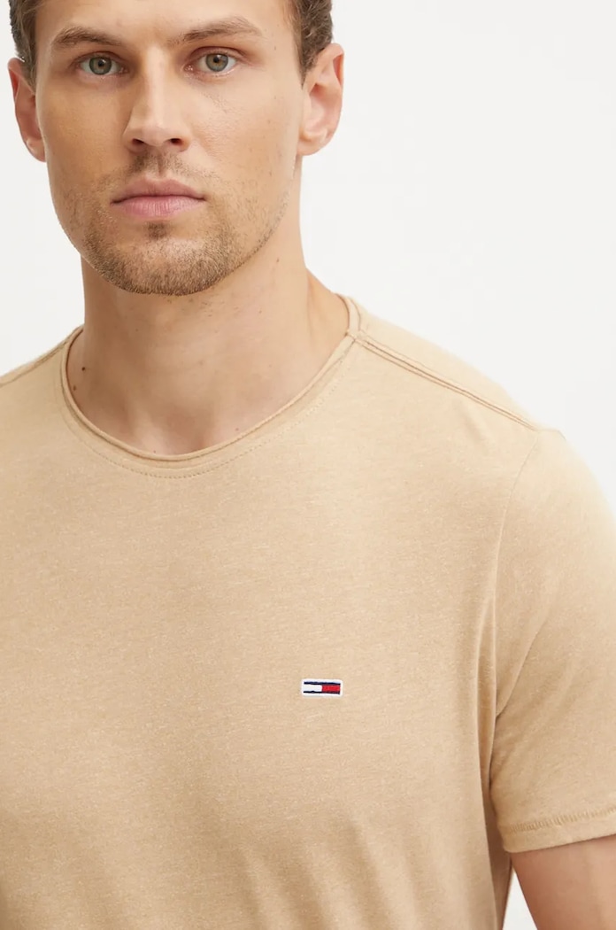 Tričko Tommy Jeans hnedá DM0DM09586