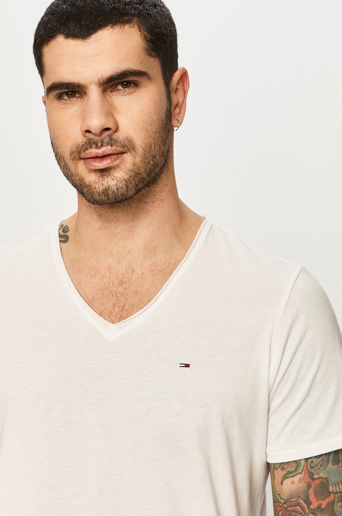 Tommy Jeans t-shirt fehér DM0DM09587