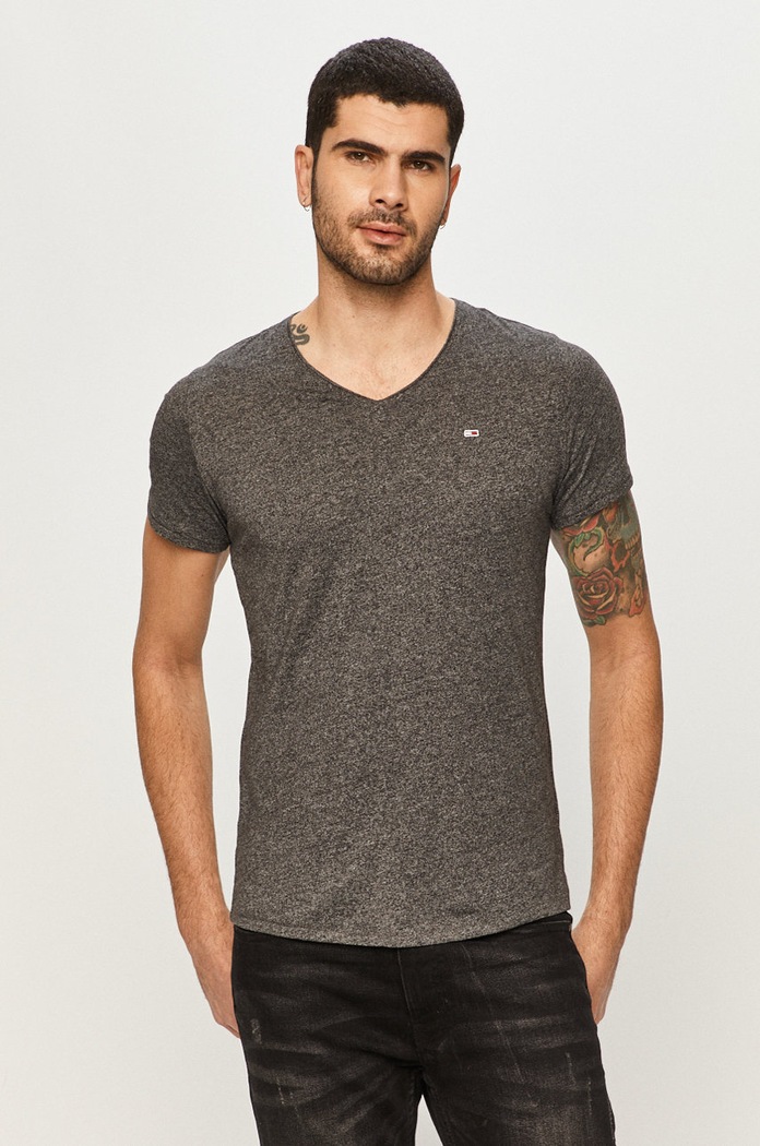 Tommy Jeans t-shirt szary DM0DM09587