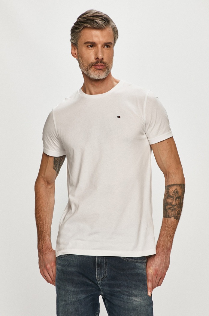 Tommy Hilfiger - Tričko jednofarebný biela 2S87904671