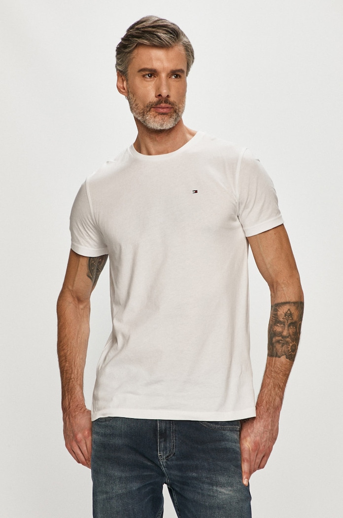 Tommy Hilfiger - Tričko jednofarebný biela 2S87904671