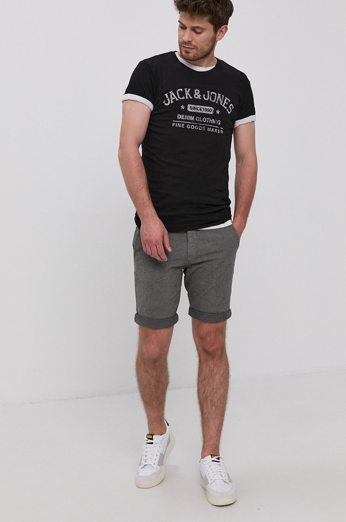 Tričko Jack & Jones potisk černá 12190510