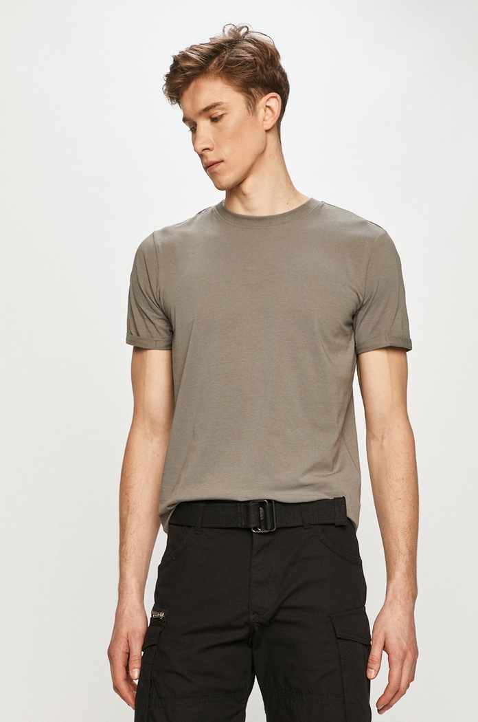 Jack & Jones - Tričko jednofarebný sivá 12183777.