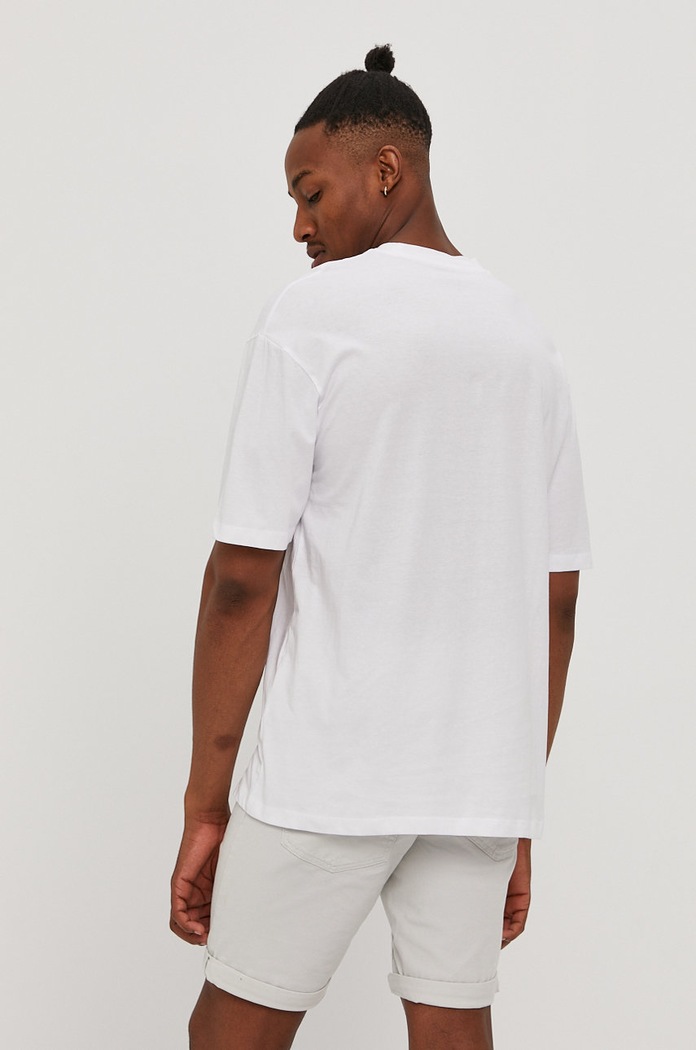 Odzież Jack & Jones T-shirt bawełniany 12185628 biały