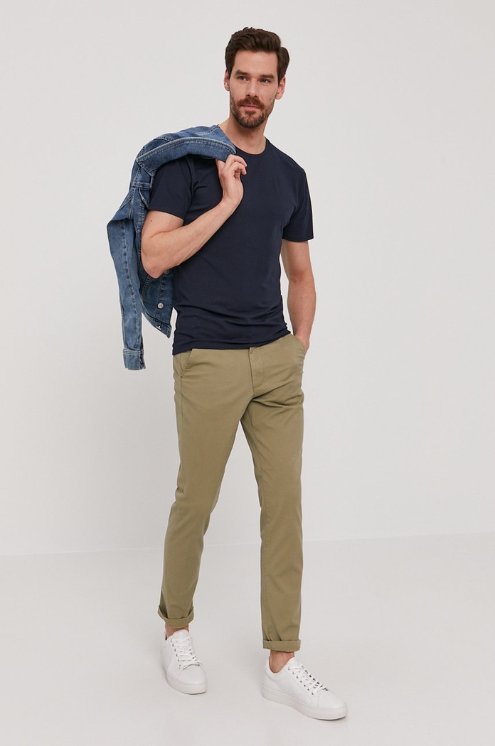 Selected Homme T-shirt 16076191 granatowy AA00
