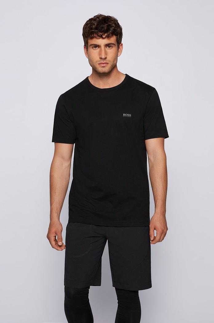 BOSS T-shirt 50245195.NOS bawełna czarny 50245195.NOS