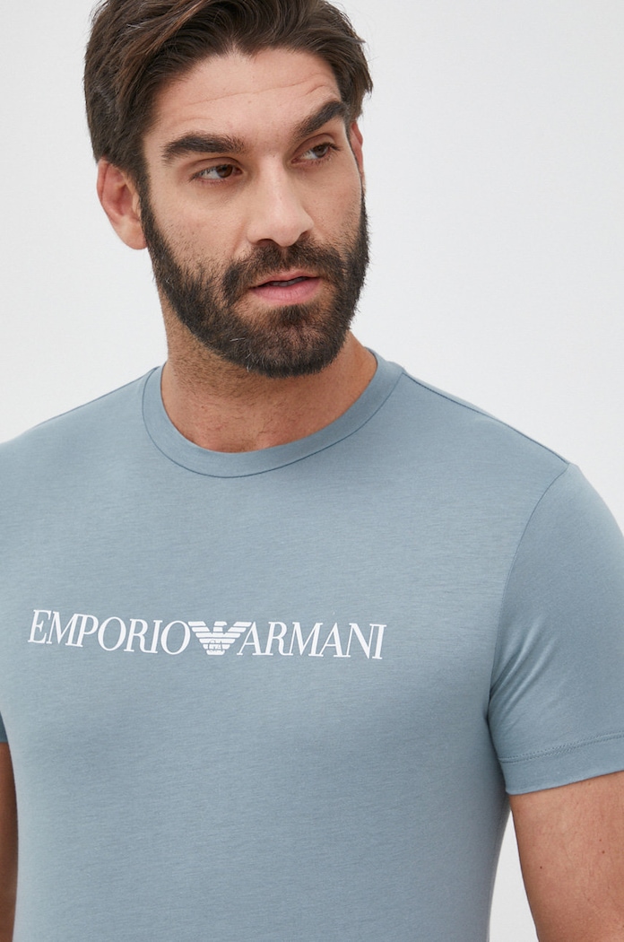 Emporio Armani t-shirt bawełniany zielony 8N1TN5.1JPZZ
