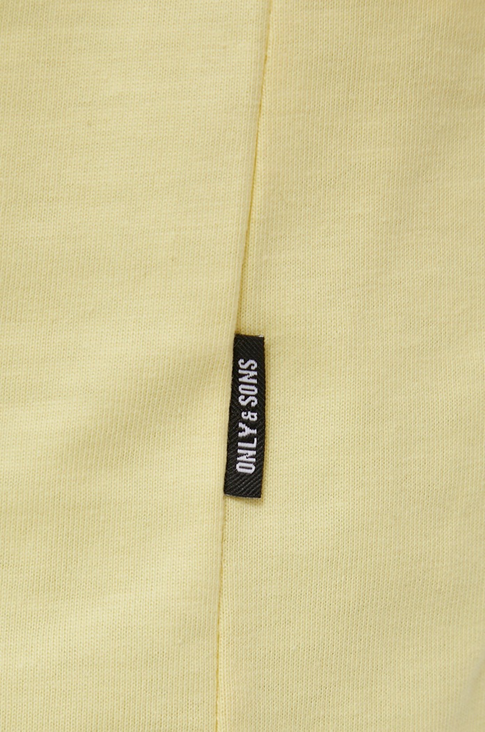 Only & Sons t-shirt bawełniany 22022532.Custard żółty