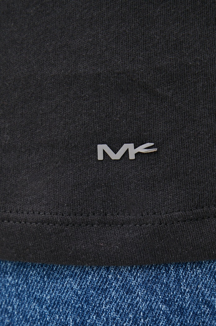 Βαμβακερό μπλουζάκι Michael Kors BR2V001023 μαύρο
