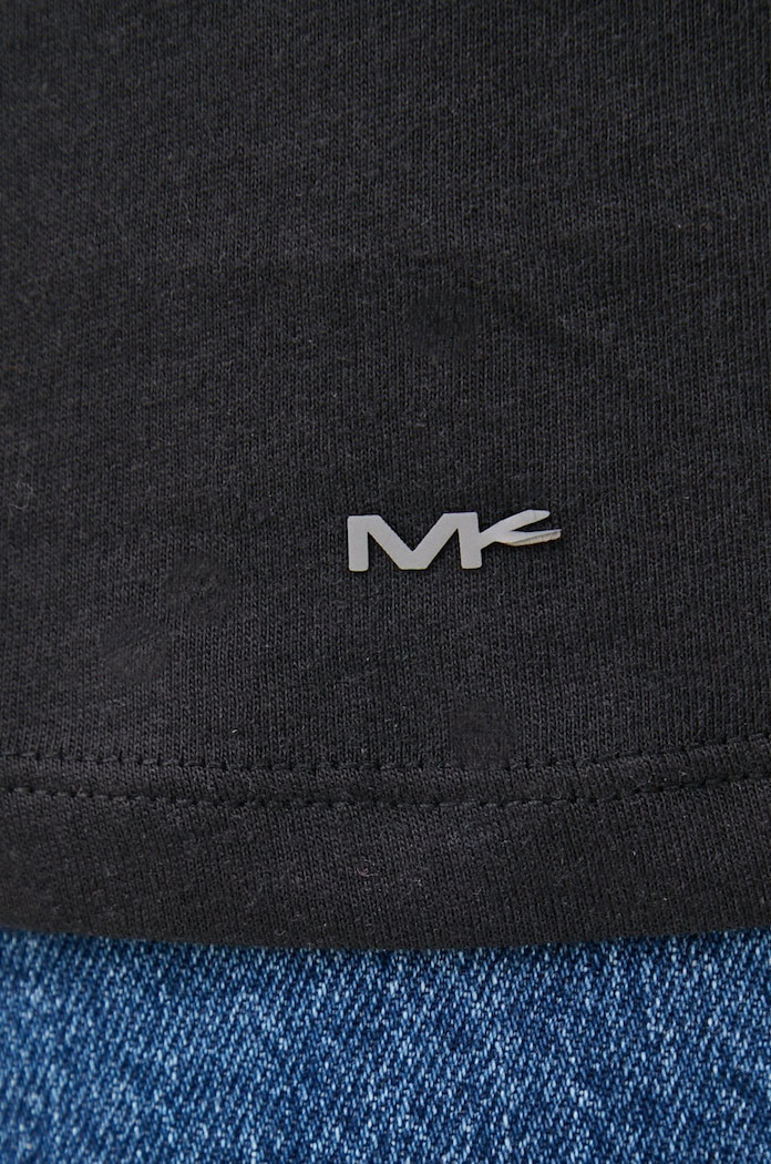 Βαμβακερό μπλουζάκι Michael Kors BR2V001023 μαύρο