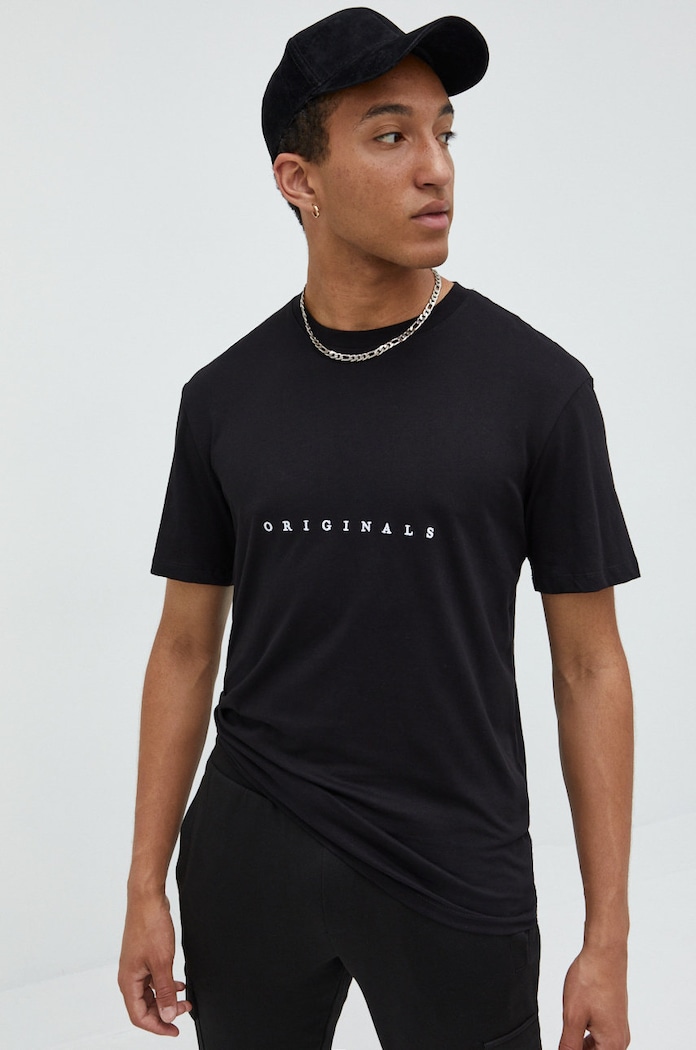 Jack & Jones T-shirt bawełniany 12176780.Black czarny AA00