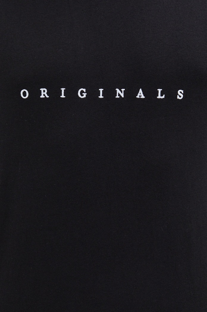 T-shirt bawełniany Jack & Jones czarny 12176780.Black