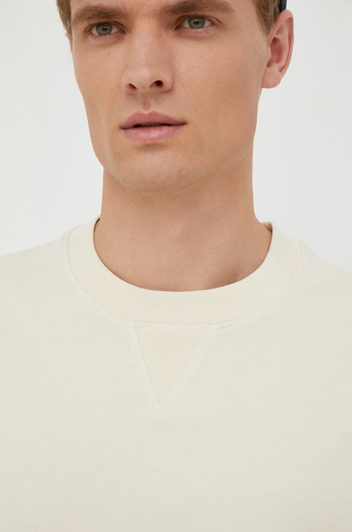 Marc O'Polo t-shirt bawełniany M26208351028 beżowy
