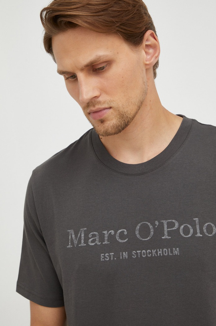 Bavlněné tričko Marc O'Polo šedá 5000009406