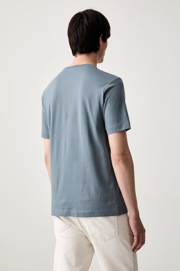 Odzież Marc O'Polo T-shirt basic męski bawełniany 5000009405 niebieski
