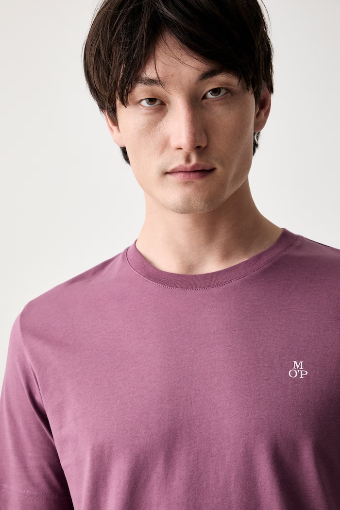 Marc O'Polo T-shirt basic męski bawełniany różowy 5000009405