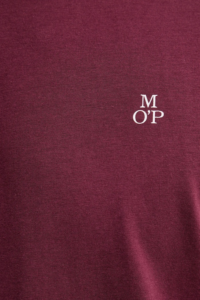 Marc O'Polo tricou basic pentru bărbați din bumbac 5000009405 burgundia