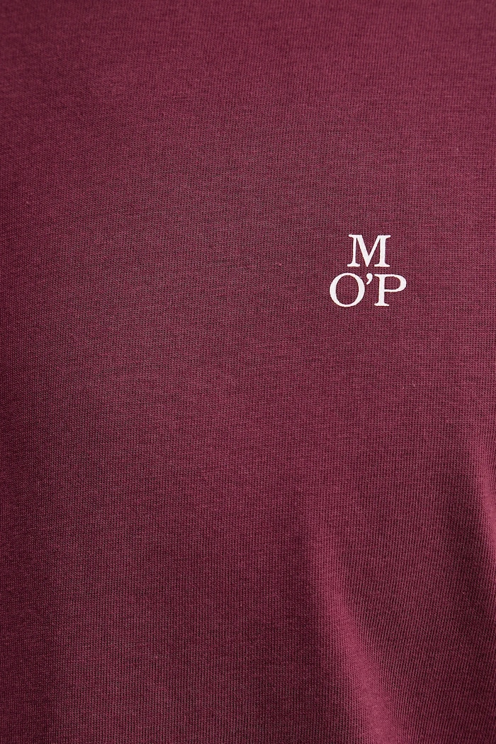 Marc O'Polo tricou basic pentru bărbați din bumbac 5000009405 burgundia