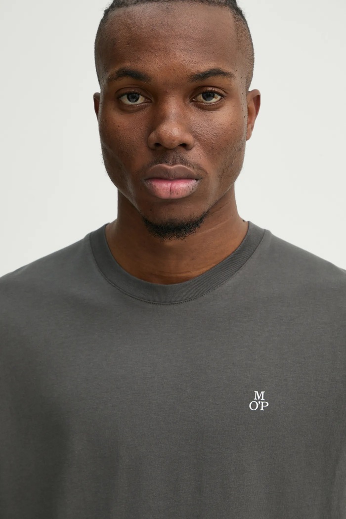 Marc O'Polo T-shirt basic męski bawełniany szary 5000009405