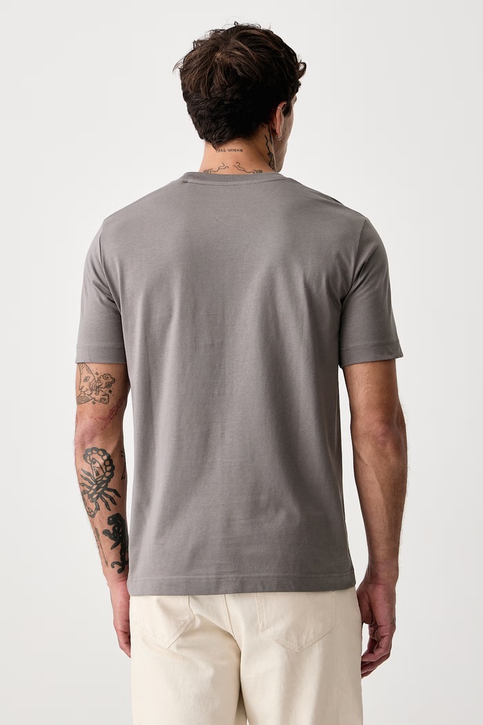 Odzież Marc O'Polo T-shirt basic męski bawełniany 5000009405 szary