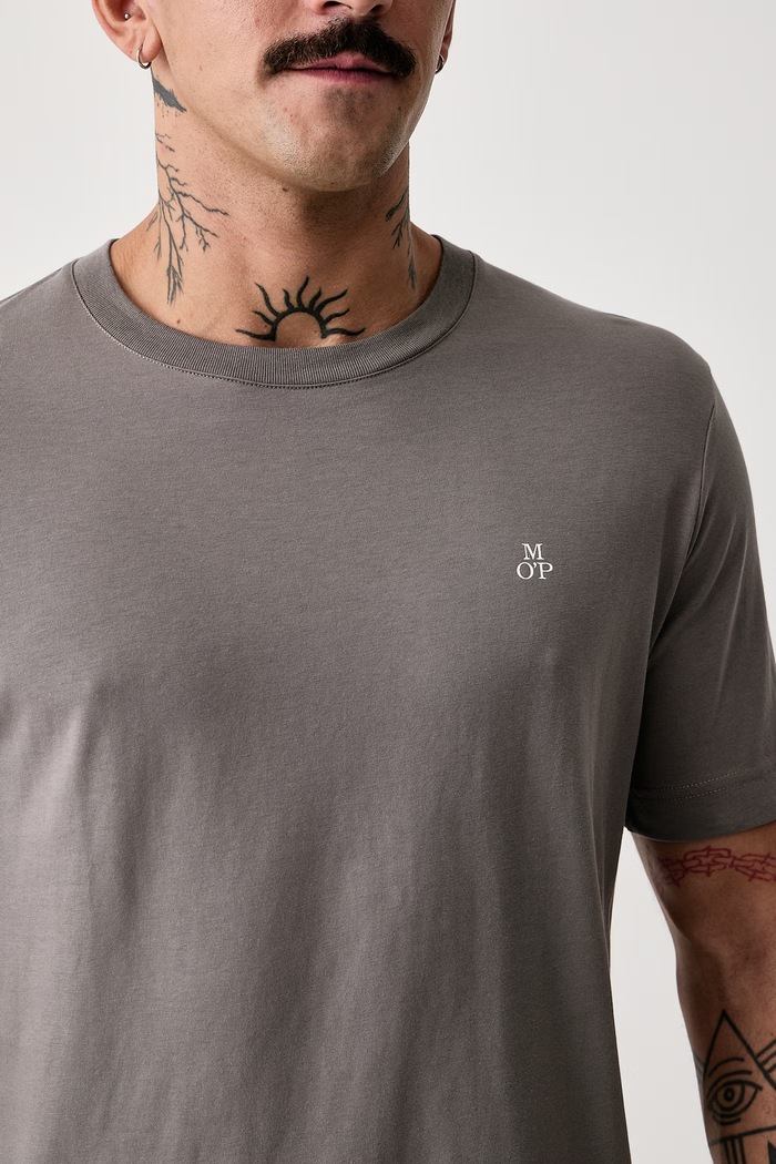 T-shirt basic męski bawełniany Marc O'Polo 5000009405 szary