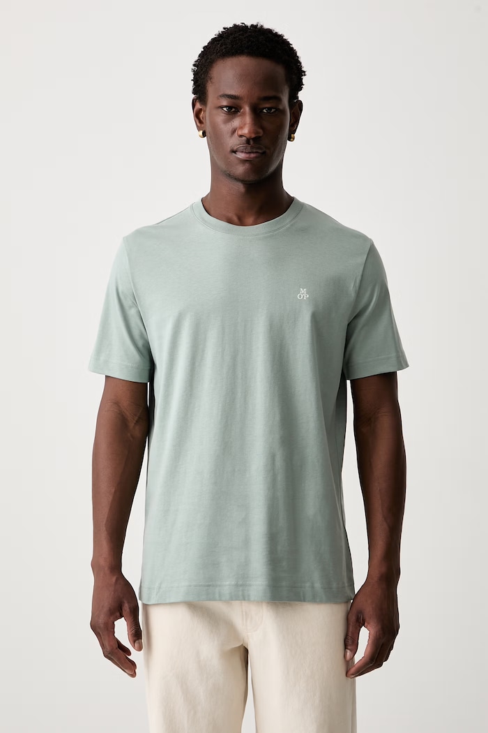 Marc O'Polo T-shirt basic męski bawełniany zielony 5000009405