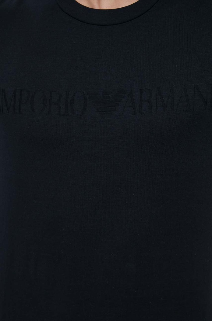 Emporio Armani t-shirt bawełniany 8N1TD2.1JGYZ.NOS granatowy