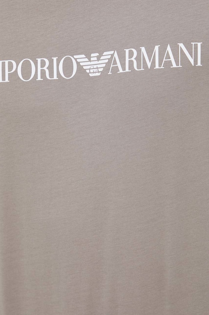 Bombažna kratka majica Emporio Armani 8N1TN5.1JPZZ.NOS bež