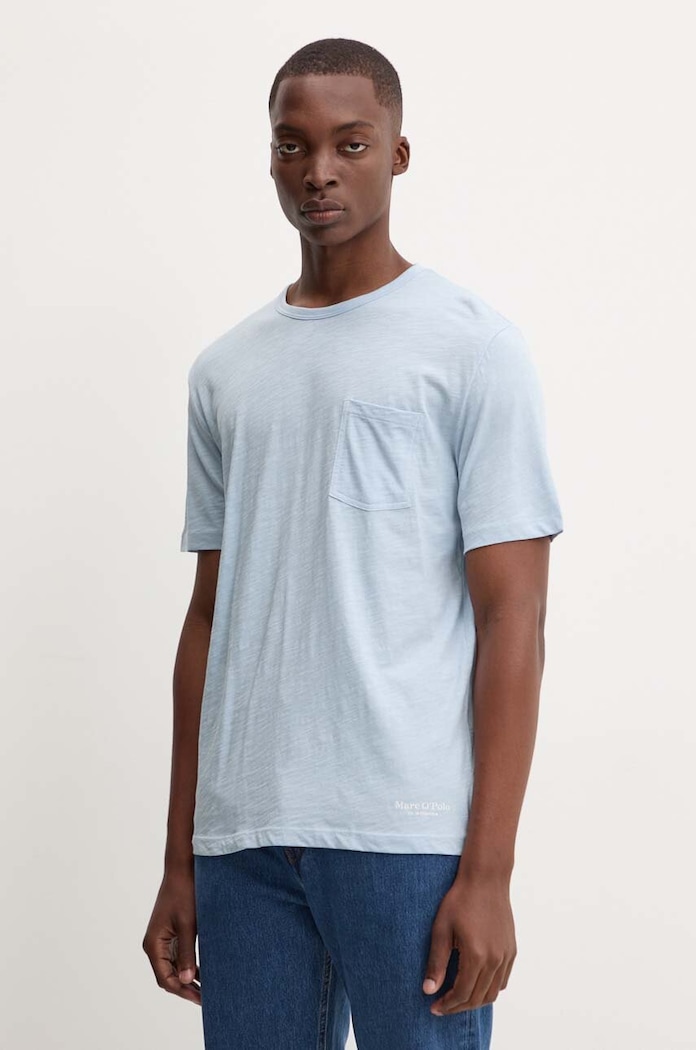 Marc O'Polo t-shirt bawełniany bawełna niebieski M23217651238