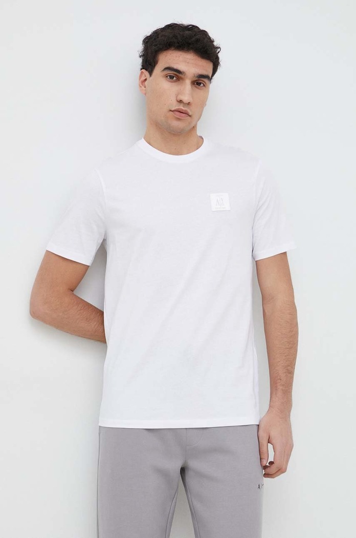 Oblečenie Armani Exchange Bavlnené tričko Armani Exchange 8NZTPR.ZJH4Z.NOS biela
