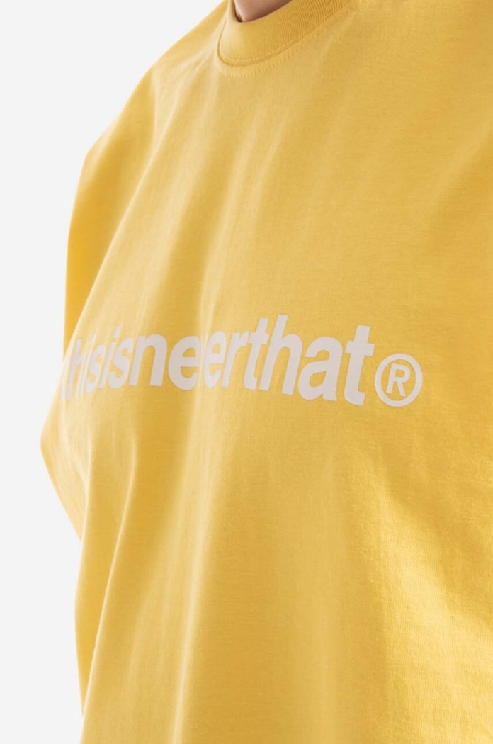 Памучна тениска thisisneverthat T-Logo Tee жълт TN220TTSST01